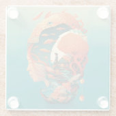 Abstrakte Fantasien Welt der unmöglichen Objekte Glasuntersetzer (Rückseite)