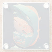 Abstrakte Fantasien Welt der unmöglichen Objekte Glasuntersetzer (Rückseite)