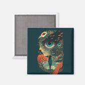 Abstrakte Fantasien Welt der unmöglichen Objekte Magnet (Vorderseite/Rückseite)