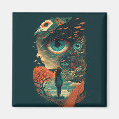 Abstrakte Fantasien Welt der unmöglichen Objekte Magnet (Vorne)