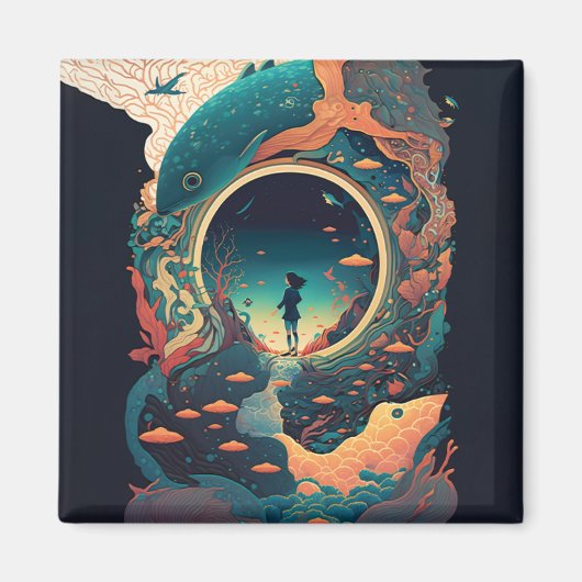 Abstrakte Fantasien Welt der unmöglichen Objekte Magnet (Vorne)