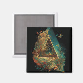 Abstrakte Fantasien Welt der unmöglichen Objekte Magnet (Vorderseite/Rückseite)