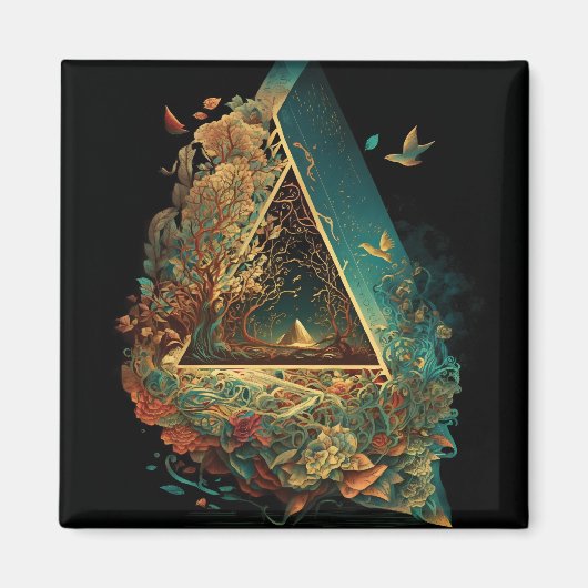 Abstrakte Fantasien Welt der unmöglichen Objekte Magnet (Vorne)