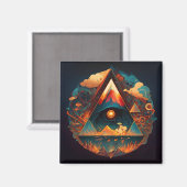 Abstrakte Fantasien Welt der unmöglichen Objekte Magnet (Vorderseite/Rückseite)