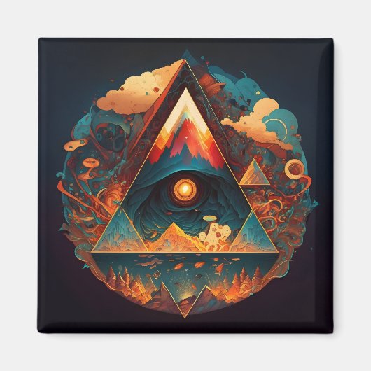 Abstrakte Fantasien Welt der unmöglichen Objekte Magnet (Vorne)