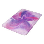 Abstrakte Fantasy-Blume Aquarell Badematte (Schrägansicht)