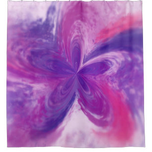 Abstrakte Fantasy-Blume Aquarell Duschvorhang