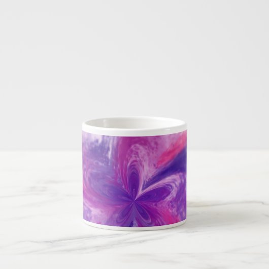 Abstrakte Fantasy-Blume Aquarell Espressotasse (Vorderseite)