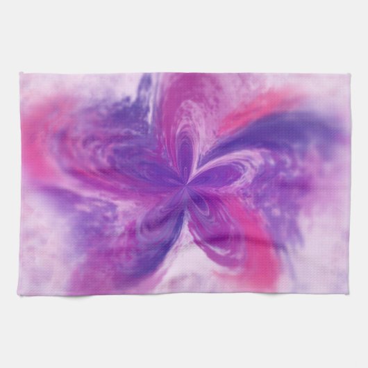 Abstrakte Fantasy-Blume Aquarell Geschirrtuch (Horizontal)
