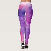 Abstrakte Fantasy-Blume Aquarell Leggings (Rückseite)
