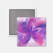 Abstrakte Fantasy-Blume Aquarell Magnet (Vorderseite/Rückseite)