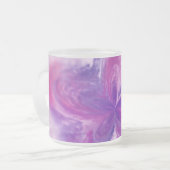 Abstrakte Fantasy-Blume Aquarell Mattglastasse (Vorderseite Links)