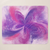 Abstrakte Fantasy-Blume Aquarell Sherpadecke (Vorderseite (Horizontal))