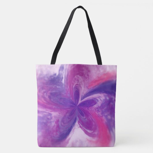 Abstrakte Fantasy-Blume Aquarell Tasche (Vorderseite)