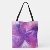 Abstrakte Fantasy-Blume Aquarell Tasche (Rückseite)