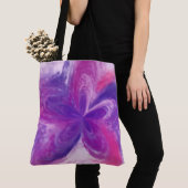 Abstrakte Fantasy-Blume Aquarell Tasche (Von Nahem)