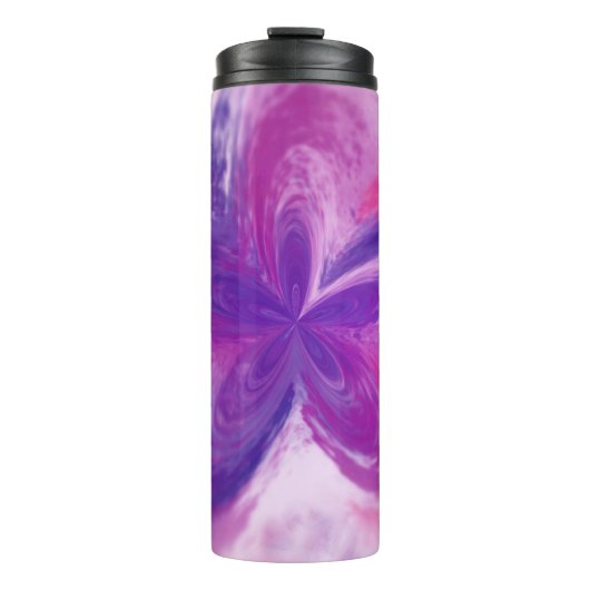 Abstrakte Fantasy-Blume Aquarell Thermosbecher (Vorderseite)