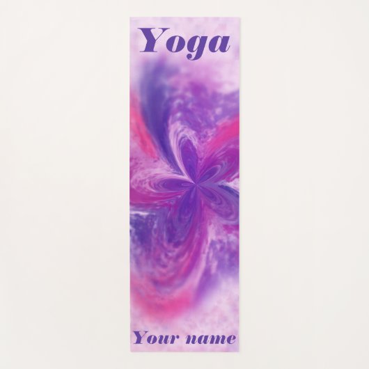 Abstrakte Fantasy-Blume Aquarell Yogamatte (Vorderseite)