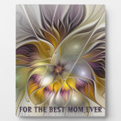 Abstrakte Fantasy Blume Fraktal Beste Mama Fotoplatte (Vorderseite)