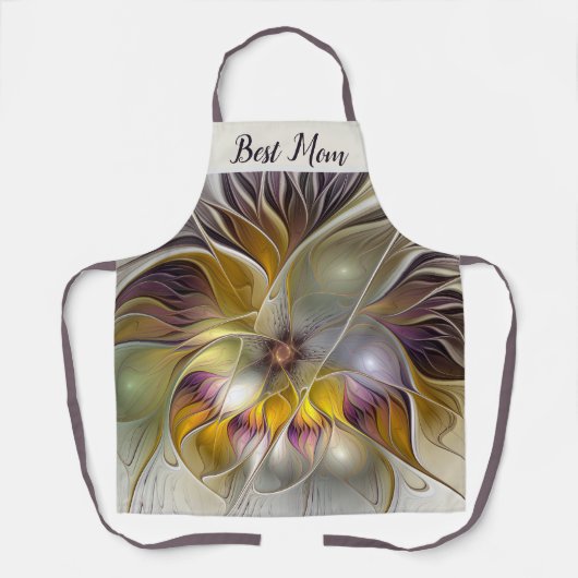 Abstrakte Fantasy Blume Fraktal Beste Mama Schürze (Vorderseite)