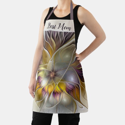 Abstrakte Fantasy Blume Fraktal Beste Mama Schürze (InSitu)
