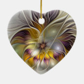 Abstrakte Fantasy Blume Fraktal Kunst, Dichtung un Keramik Ornament (Hinten)