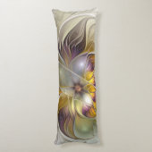 Abstrakte Fantasy Blume Fraktal Kunst, Dichtung un Seitenschläferkissen (Rückseite (Vertikal))