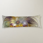 Abstrakte Fantasy Blume Fraktal Kunst, Dichtung un Seitenschläferkissen (Rückseite)