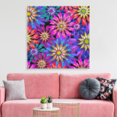 Abstrakte Fantasy-Blume Leinwanddruck (Insitu (Wohnzimmer))