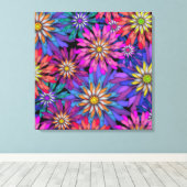 Abstrakte Fantasy-Blume Leinwanddruck (Insitu (Holzboden))