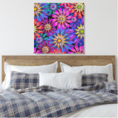 Abstrakte Fantasy-Blume Leinwanddruck (Insitu (Schlafzimmer))