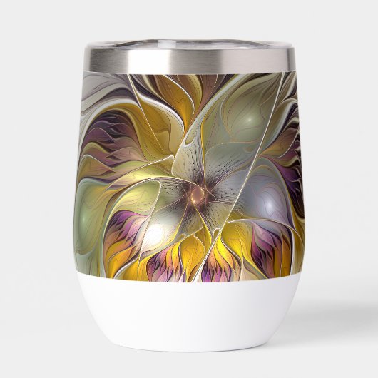 Abstrakte Fantasy-Blume Modernes Fraktal (Rückseite)