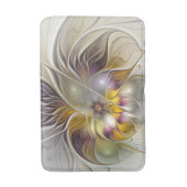 Abstrakte Fantasy-Blume Modernes Fraktal Badematte (Vorderseite Vertikal)