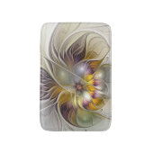 Abstrakte Fantasy-Blume Modernes Fraktal Badematte (Vorderseite Vertikal)