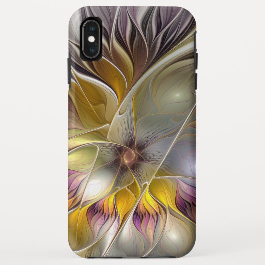 Abstrakte Fantasy-Blume Modernes Fraktal Case-Mate iPhone Hülle (Rückseite)