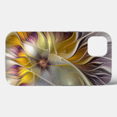 Abstrakte Fantasy-Blume Modernes Fraktal Case-Mate iPhone Hülle (Rückseite (Horizontal))