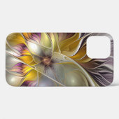 Abstrakte Fantasy-Blume Modernes Fraktal Case-Mate iPhone Hülle (Rückseite (Horizontal))