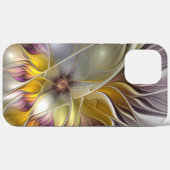 Abstrakte Fantasy-Blume Modernes Fraktal Case-Mate iPhone Hülle (Rückseite (Horizontal))