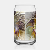 Abstrakte Fantasy-Blume Modernes Fraktal Dosenglas (Links)