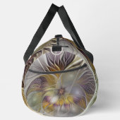 Abstrakte Fantasy-Blume Modernes Fraktal Duffle Bag (Rechts)