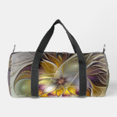 Abstrakte Fantasy-Blume Modernes Fraktal Duffle Bag (Rückseite)