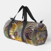 Abstrakte Fantasy-Blume Modernes Fraktal Duffle Bag (Rechte Ecke)