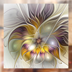 Abstrakte Fantasy-Blume Modernes Fraktal Fensteraufkleber