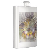 Abstrakte Fantasy-Blume Modernes Fraktal Flachmann (Rechts)