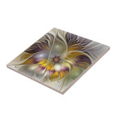 Abstrakte Fantasy-Blume Modernes Fraktal Fliese (Seite)