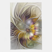 Abstrakte Fantasy-Blume Modernes Fraktal Handtuch (Vertikal)