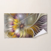 Abstrakte Fantasy-Blume Modernes Fraktal Handtuch (Handtuch)