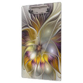 Abstrakte Fantasy-Blume Modernes Fraktal Klemmbrett (Links)