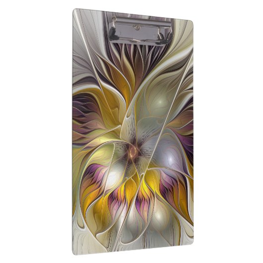 Abstrakte Fantasy-Blume Modernes Fraktal Klemmbrett (Rechts)