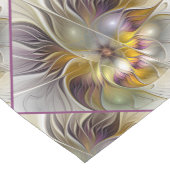 Abstrakte Fantasy-Blume Modernes Fraktal Kurzer Tischläufer (Ecke)